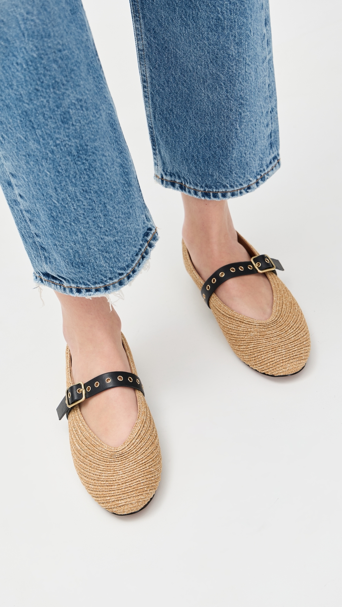 Madewell Hera Mary Jane Flats Natural Multi