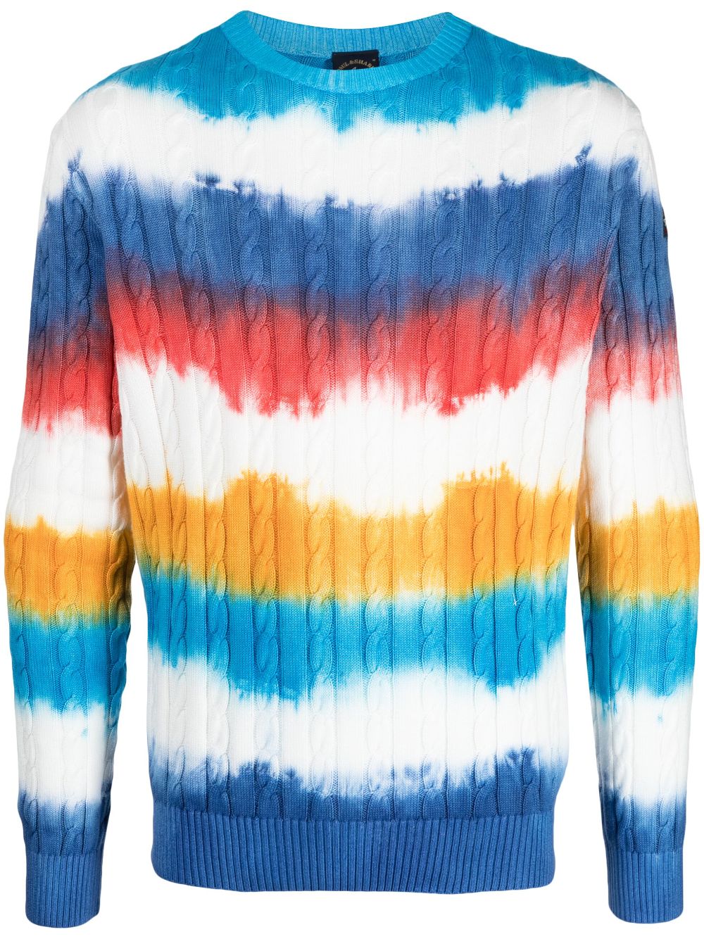Tie-dye pattern cotton jumper - Blue