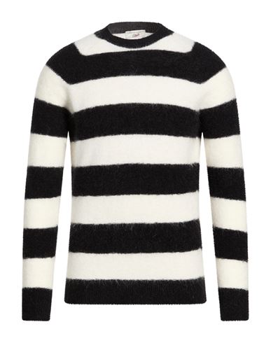 Man Sweater Black Size 40 Mohair wool, Merino Wool, Polyamide, Elastane