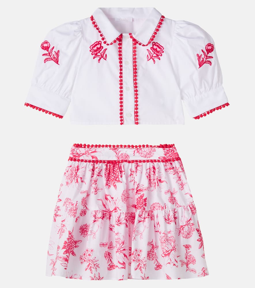 Cotton shirt and skirt set