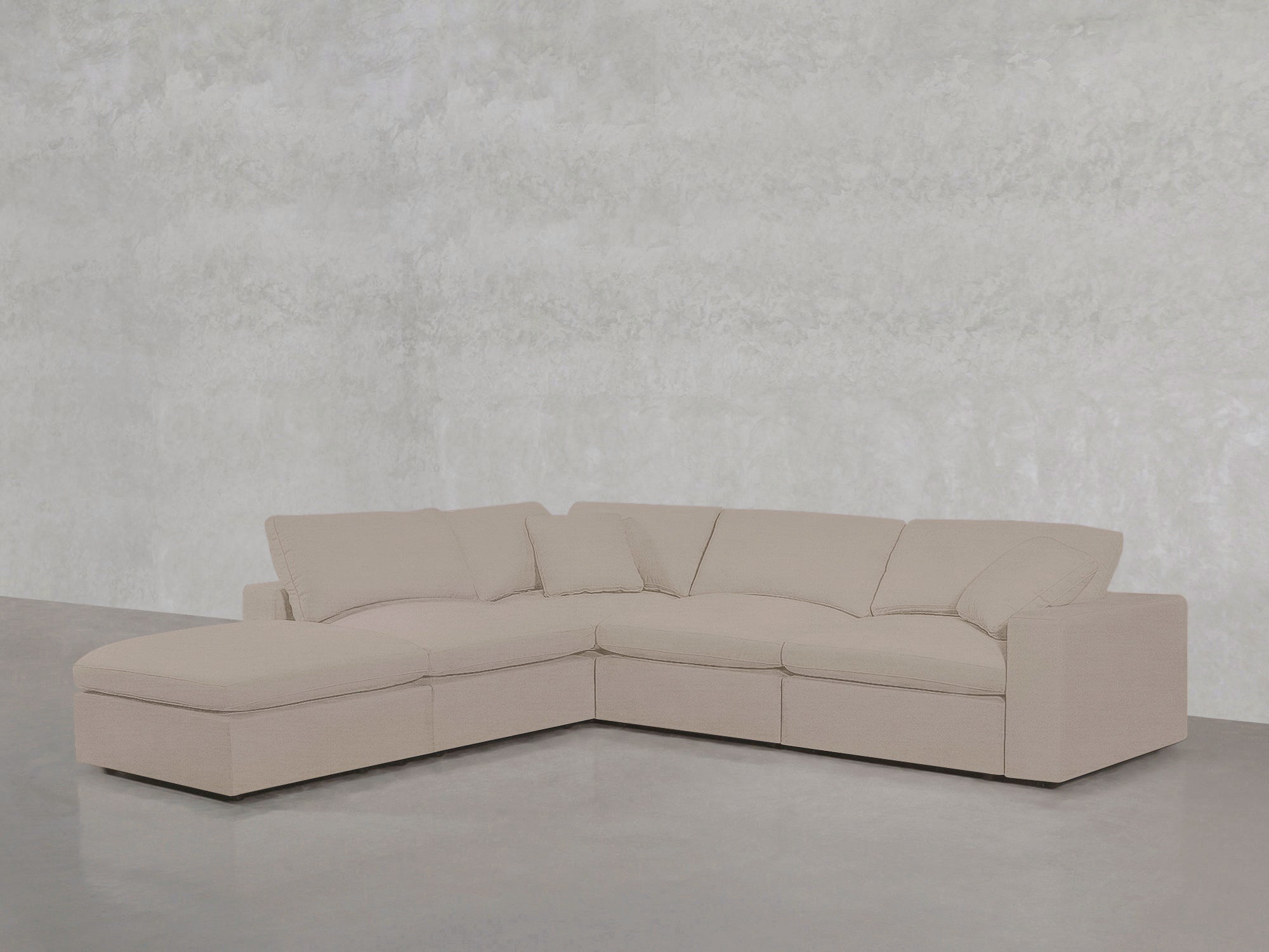5-Seat Modular Corner Lounger Sectional - Desert Taupe / Extra-Deep / Standard
