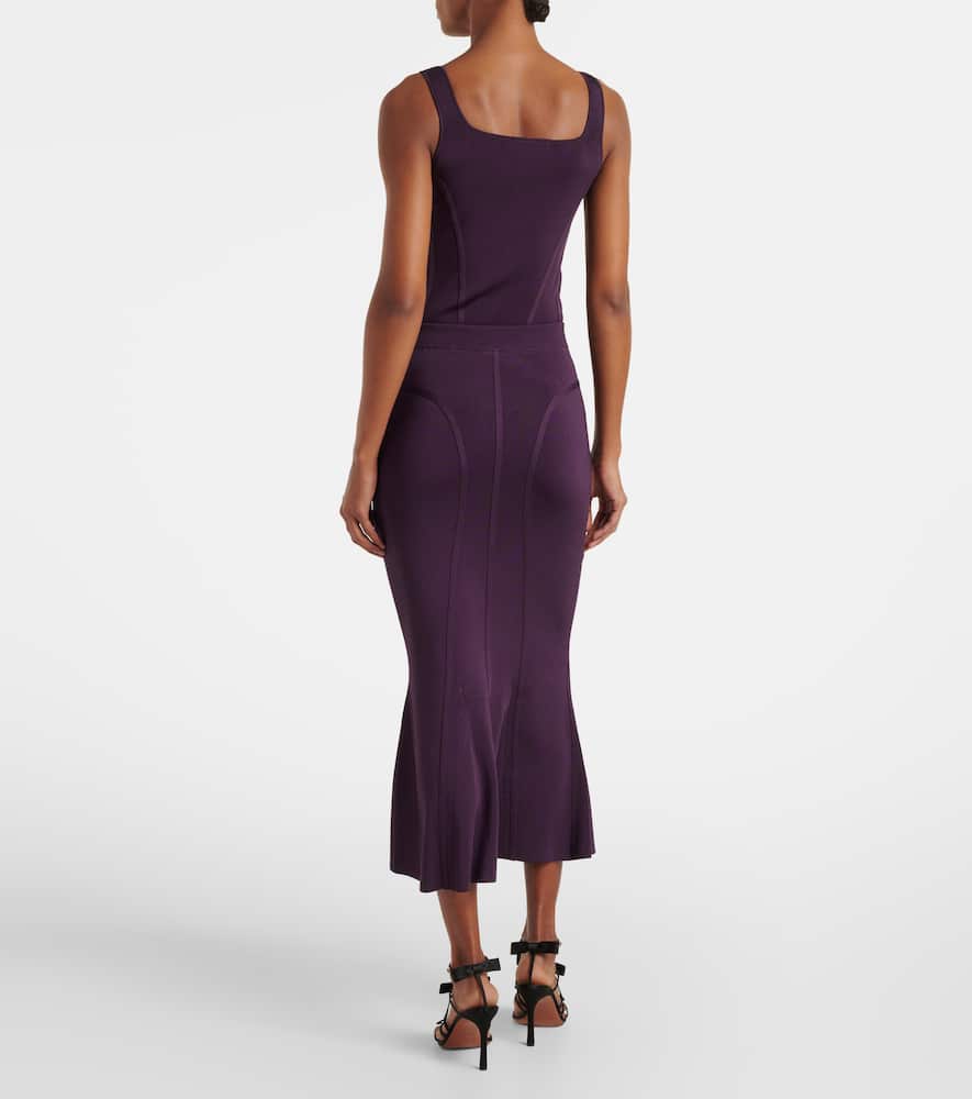 Peplum maxi skirt