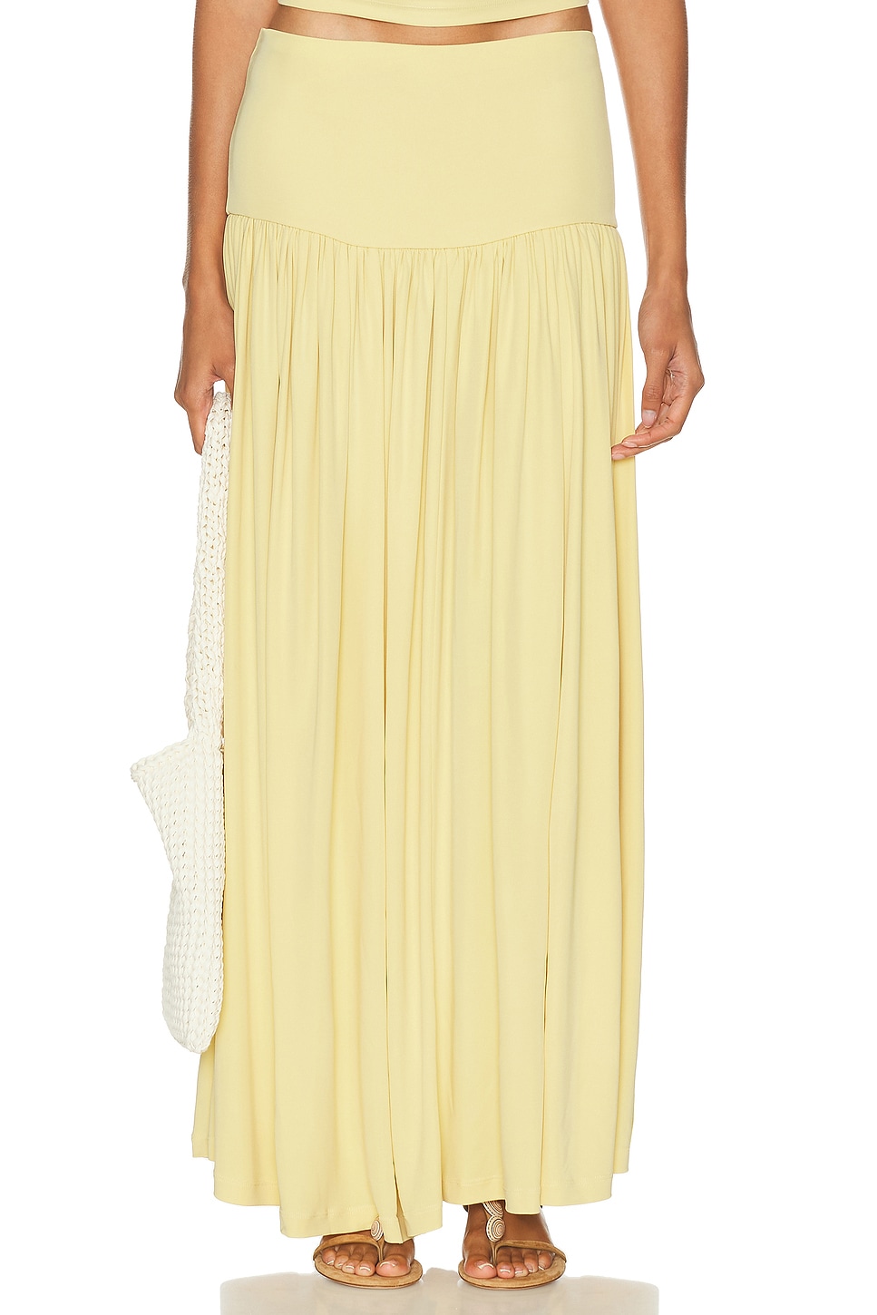 Aya Muse Maxi Skirt in Buttercream - Lemon. XS also in L