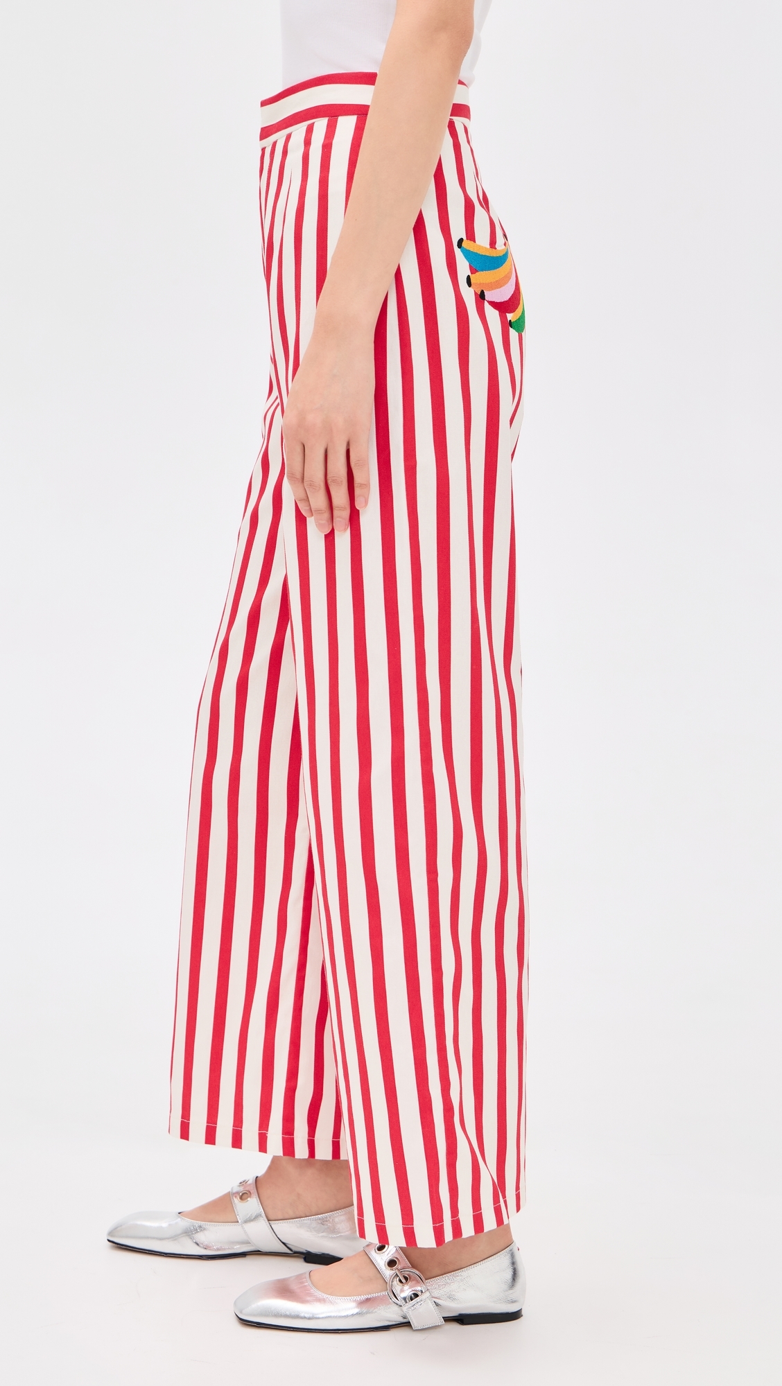 Red Stripe Mara Trousers Red
