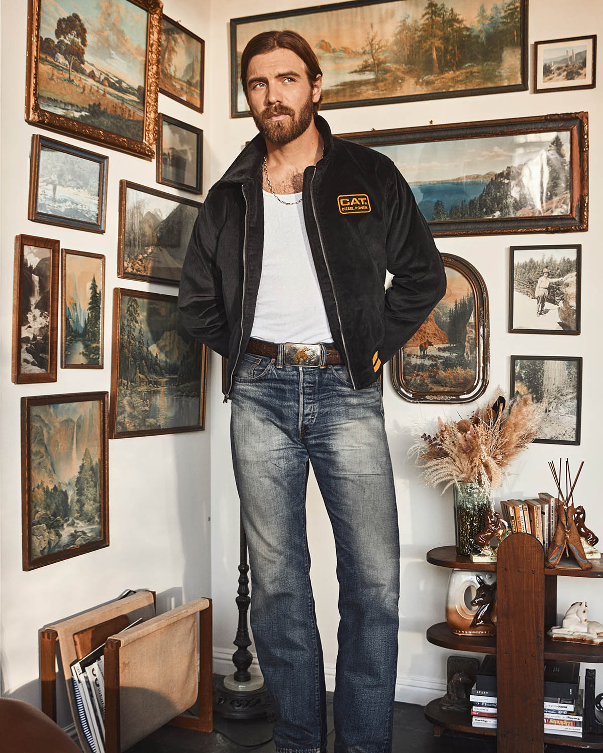 CORDUROY BOMBER JACKET CAT WWR DESIGNED BY AVERY RANCH