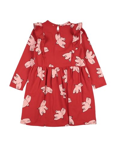 Kid Girl Kids' dress Red Size 10 Organic cotton, Elastane