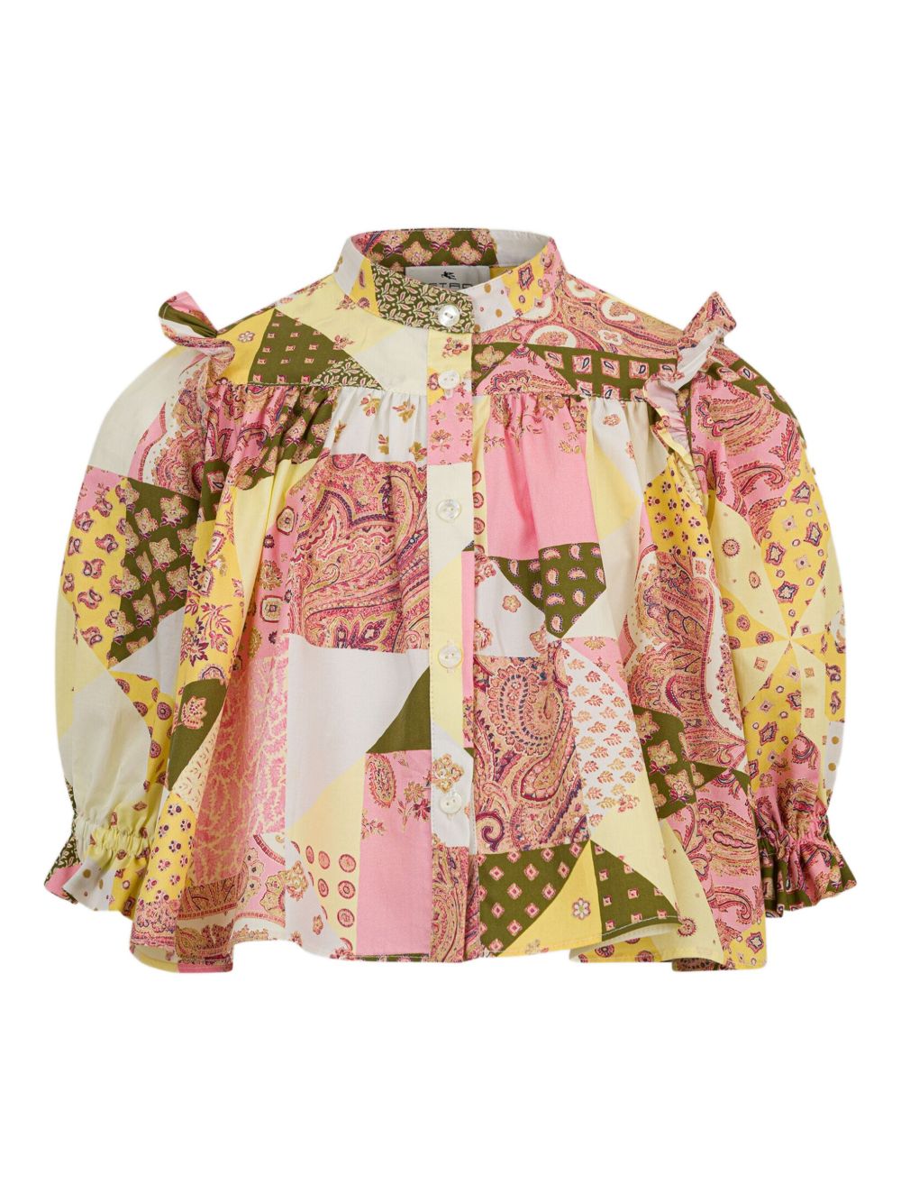 ETRO KIDS patchwork cotton shirt - Pink