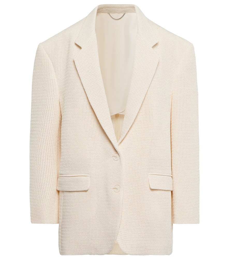 Single-breasted cotton-blend blazer