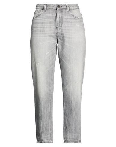 Woman Jeans Grey Size 26 Cotton, Elastane
