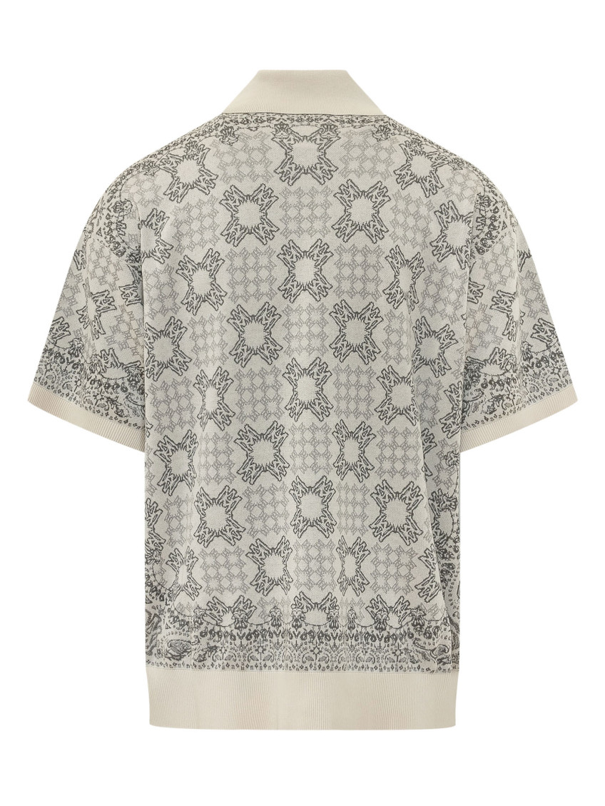 Grey Mesh Knit Shirt