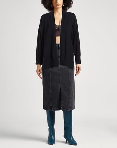 Woman Cardigan Midnight blue Size 4 Merino Wool