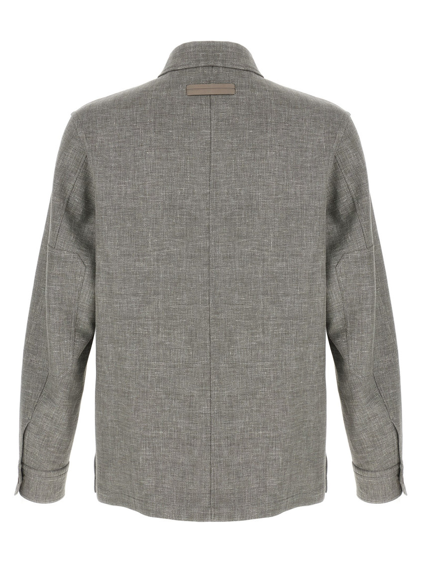 Zegna - crossover overshirt jacket chest pocket
