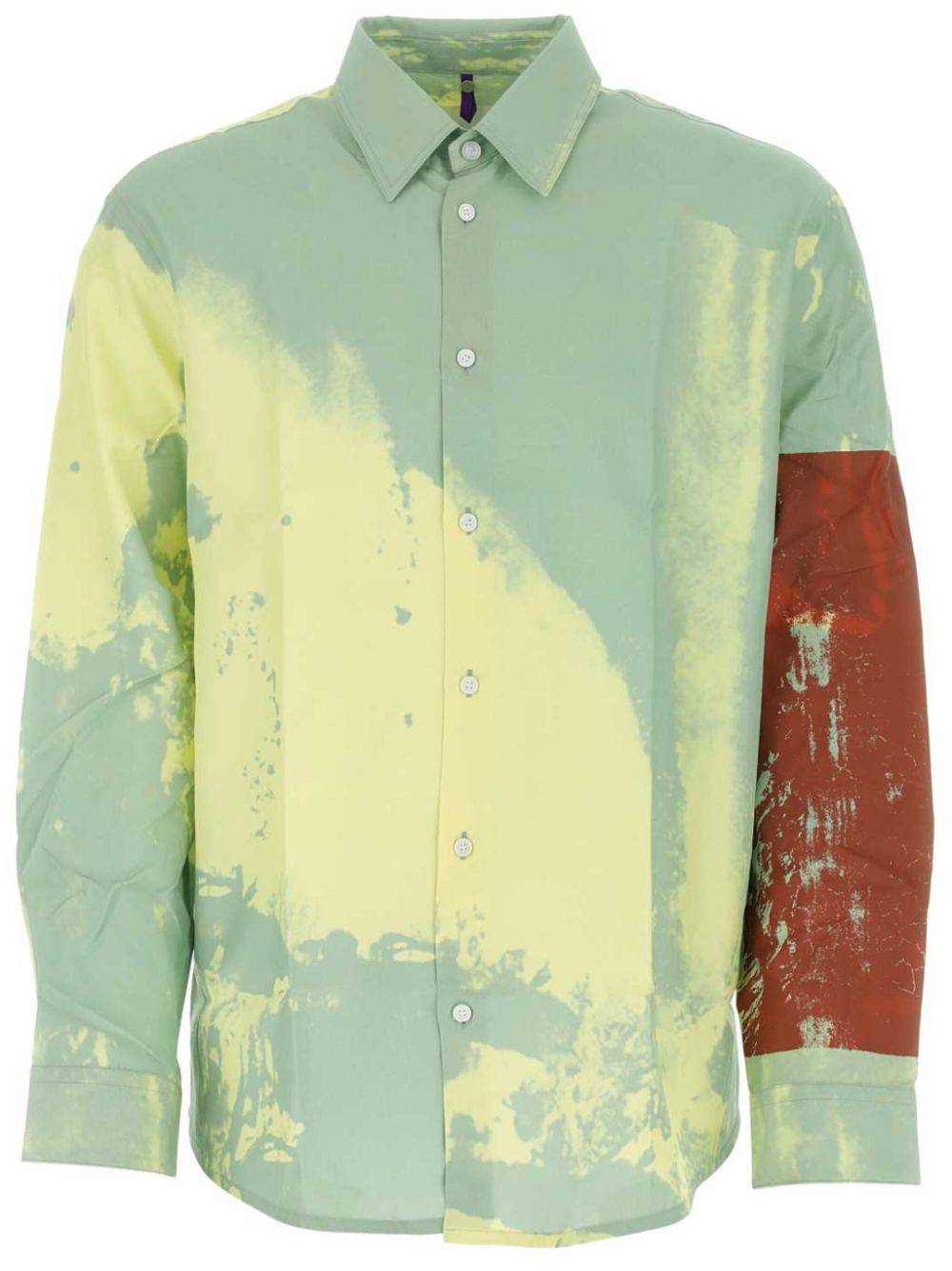 Graphic-print long-sleeved shirt - Blue