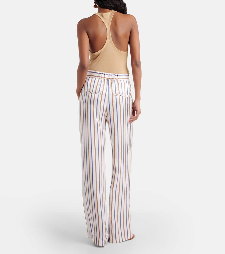 Grigore striped twill wide-leg pants