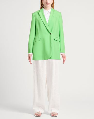 Woman Blazer Lime green Size M Recycled polyester, Viscose, Elastane