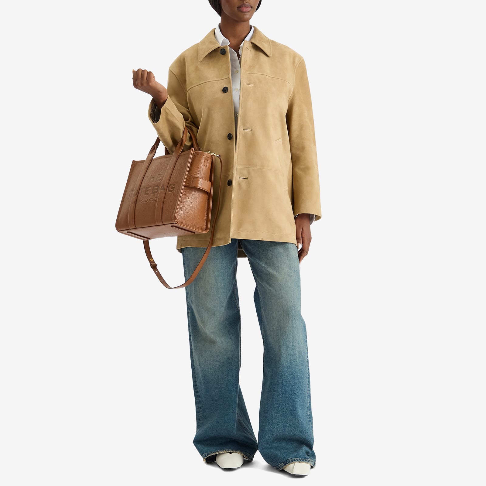 Women's The Medium Tote in Leather in Argan Oil 
