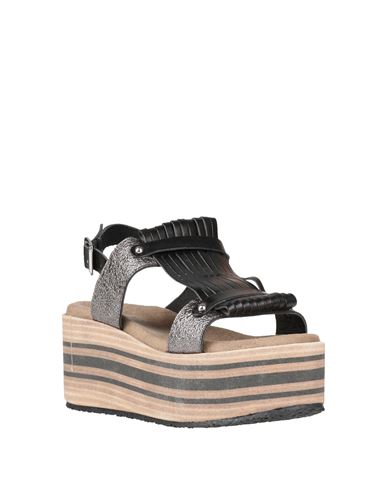 Woman Sandals Gunmetal Size 11 Leather