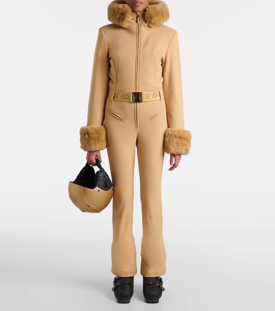 Vita faux fur-trimmed down ski jumpsuit