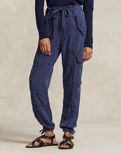 Woman Pants Navy blue