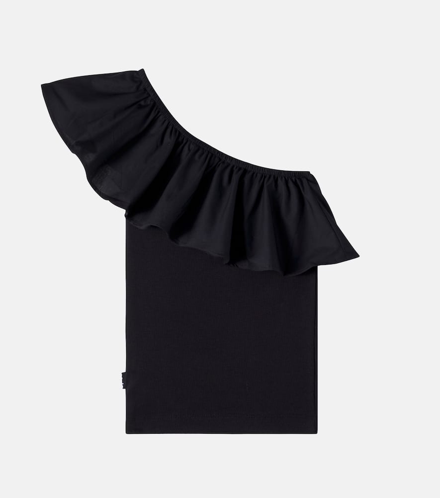 Rebecca ruffled cotton-blend top