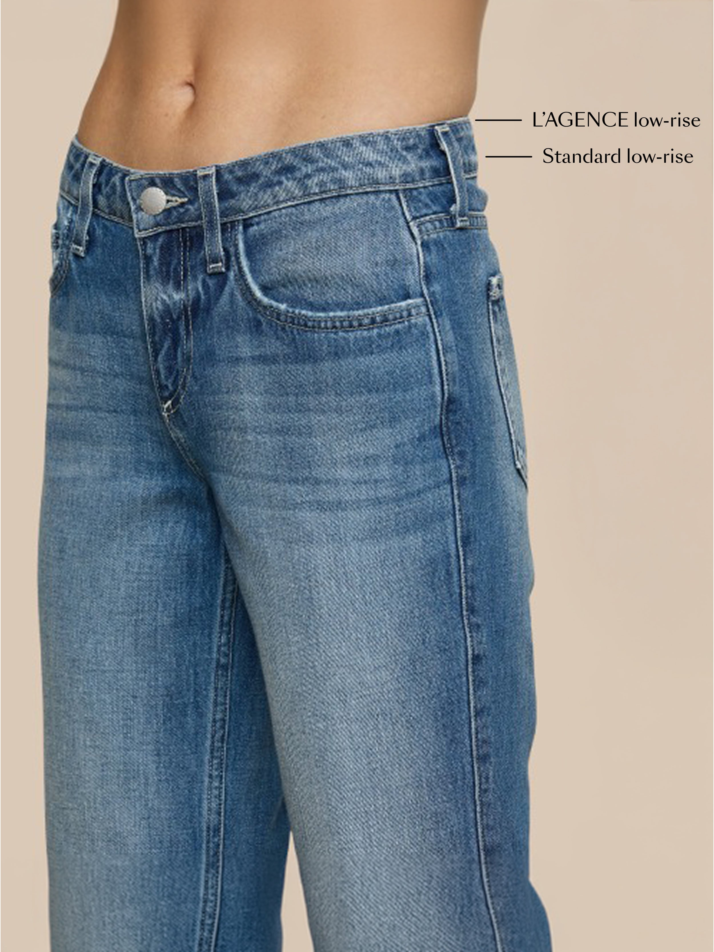Blaine Cropped Stovepipe Jean In Misty Rose Destruct