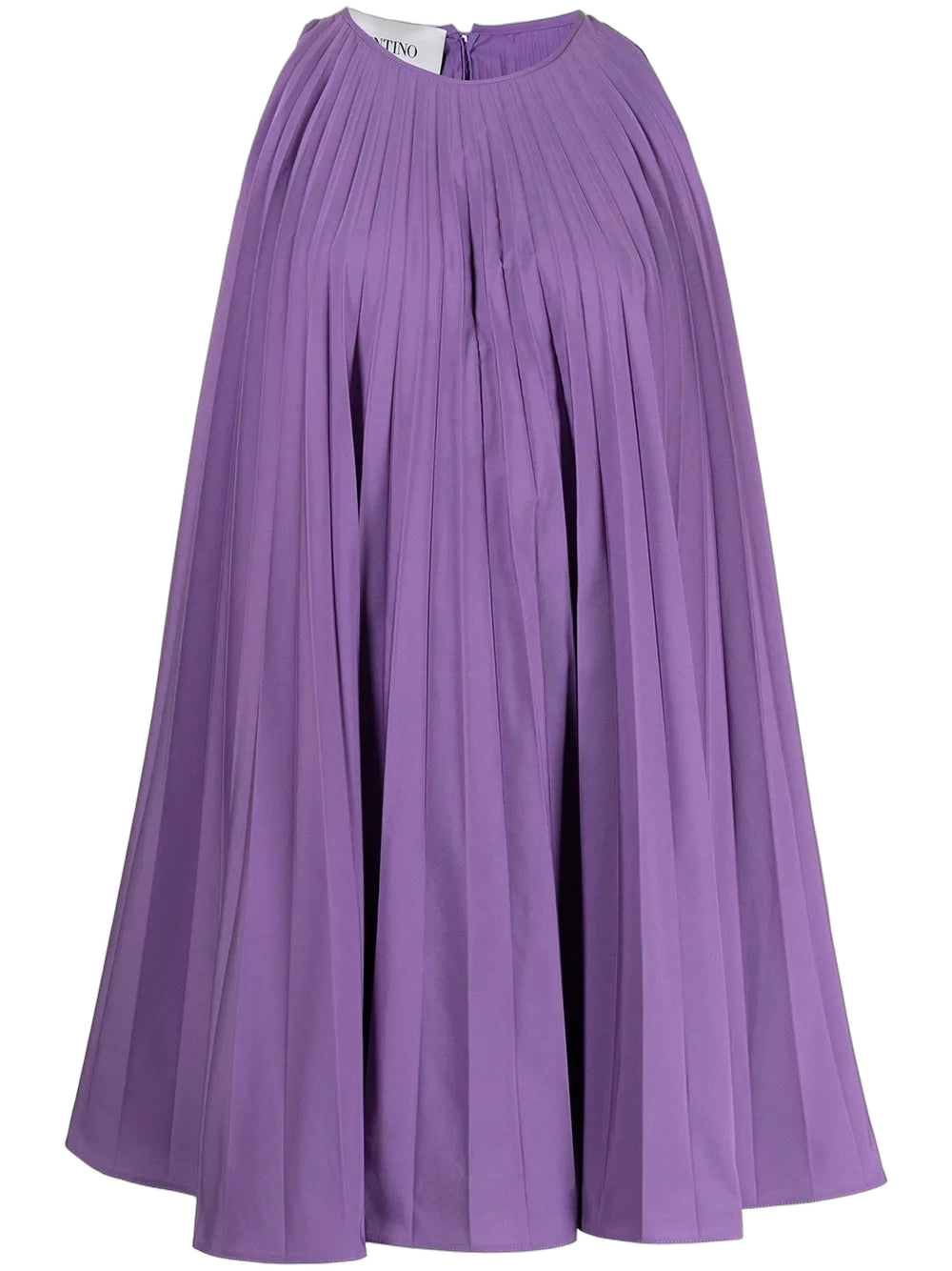Pleated Sleeveless Dress — Purple