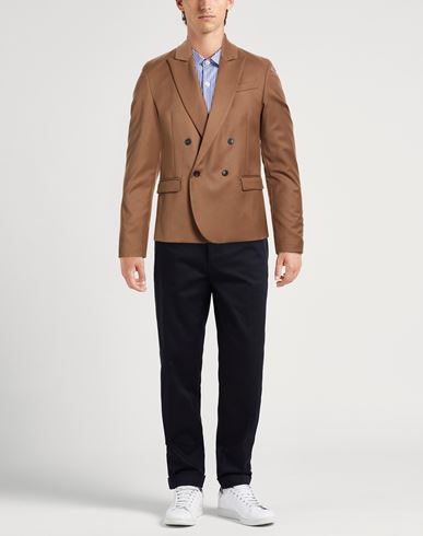 Man Blazer Camel Size S Polyester, Viscose, Elastane