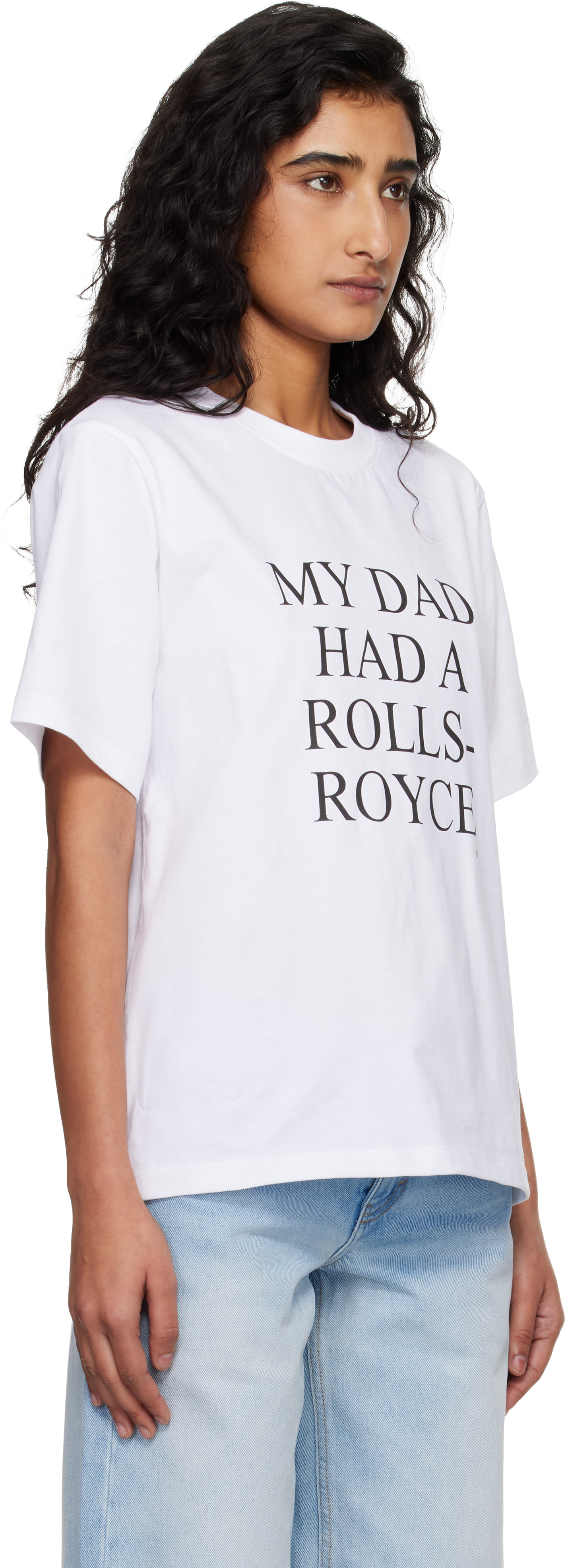 White 'My Dad Had A Rolls-Royce' T-shirt