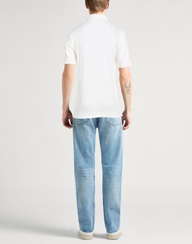 Man Polo shirt White Size XL Linen, Cotton