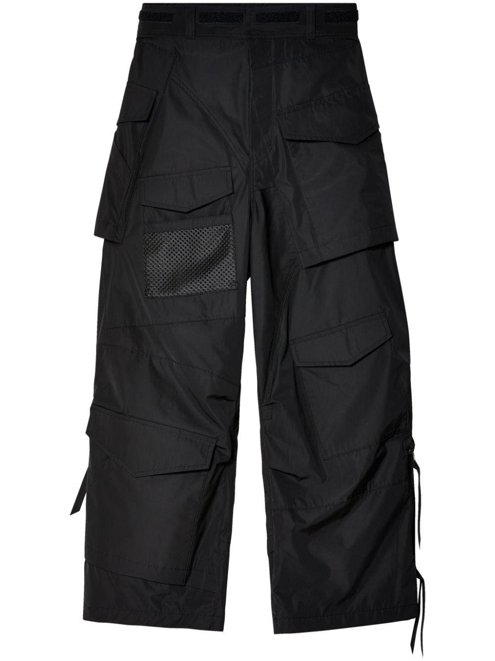 Wide-leg cargo trousers - Black