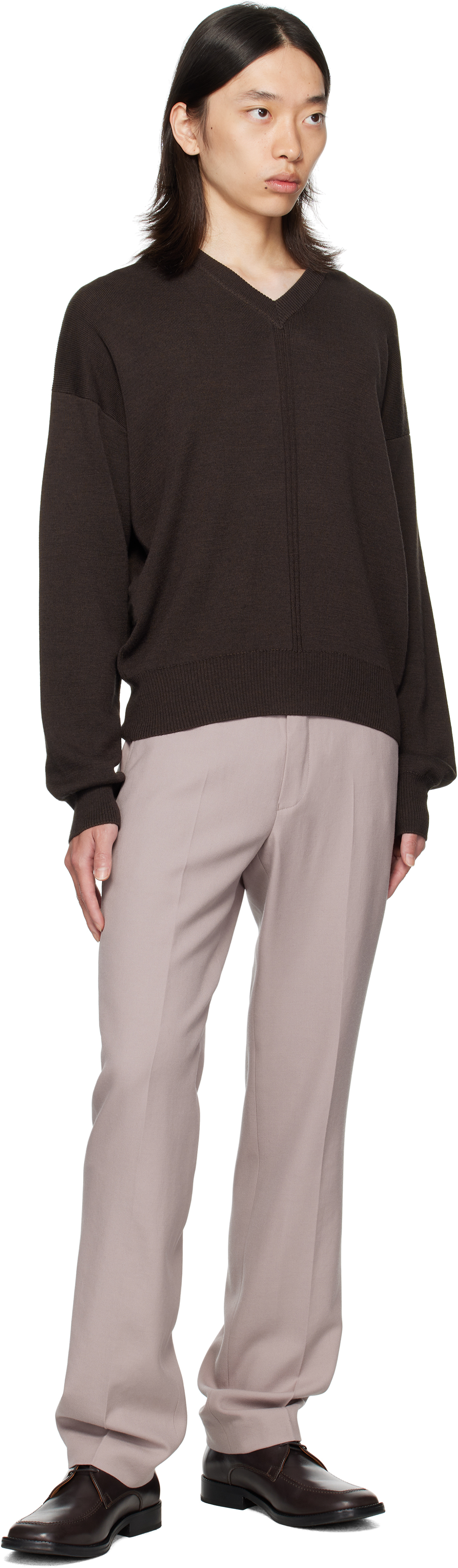 Purple Wool Trousers