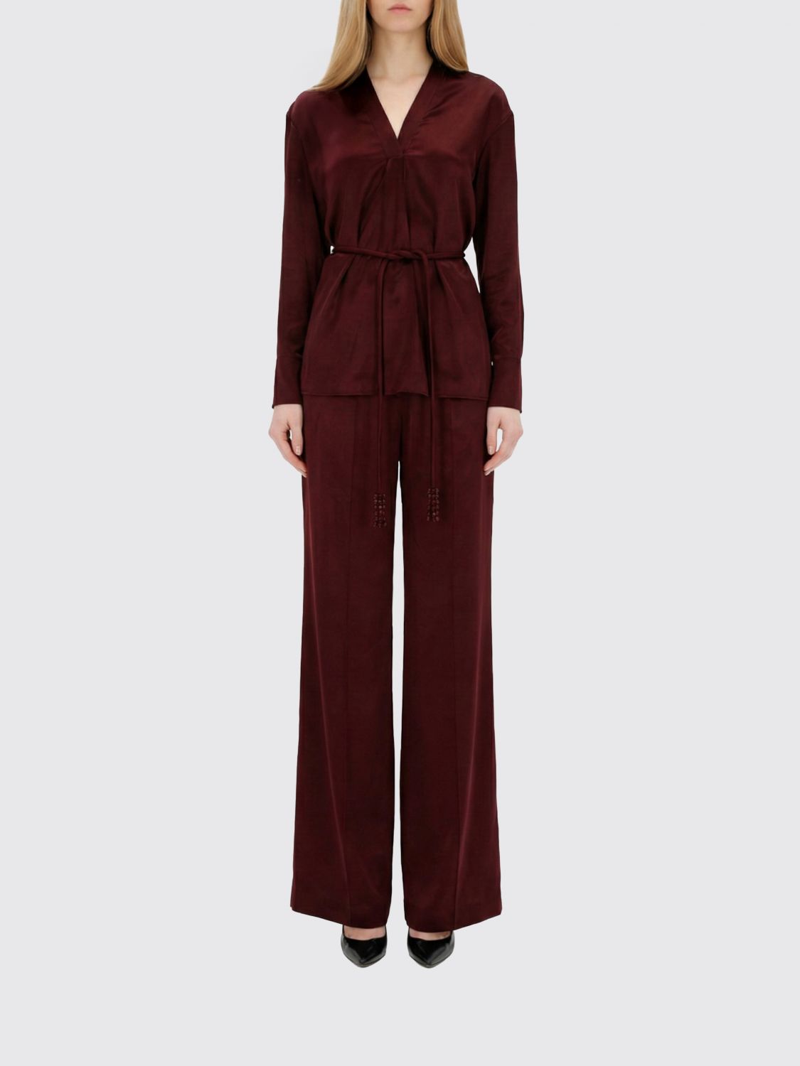 Skirt Woman color Burgundy