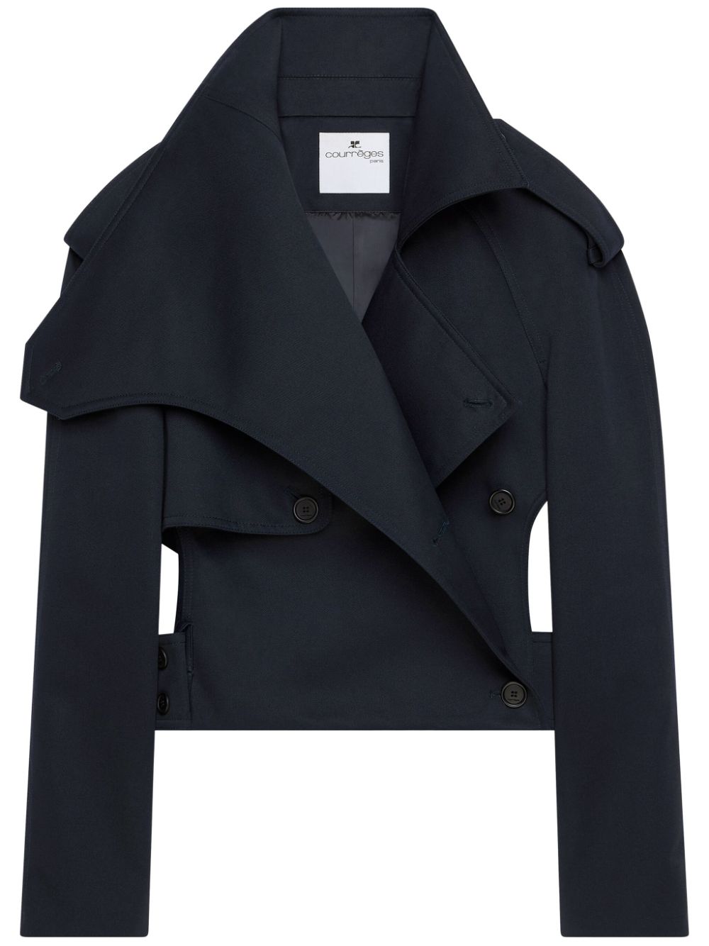 Oblique trench coat - Blue