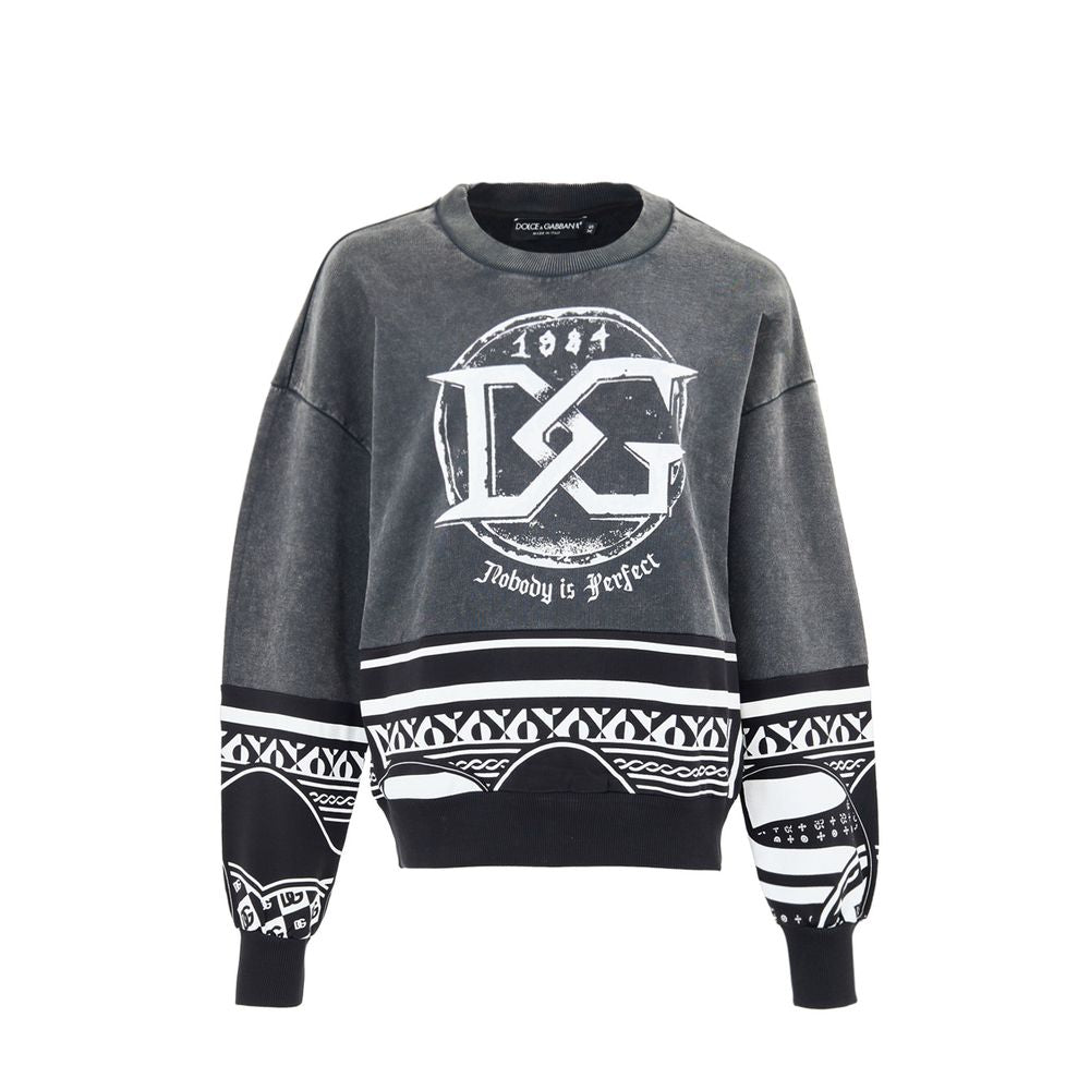 Logo-Print Cotton Sweatshirt — Gray