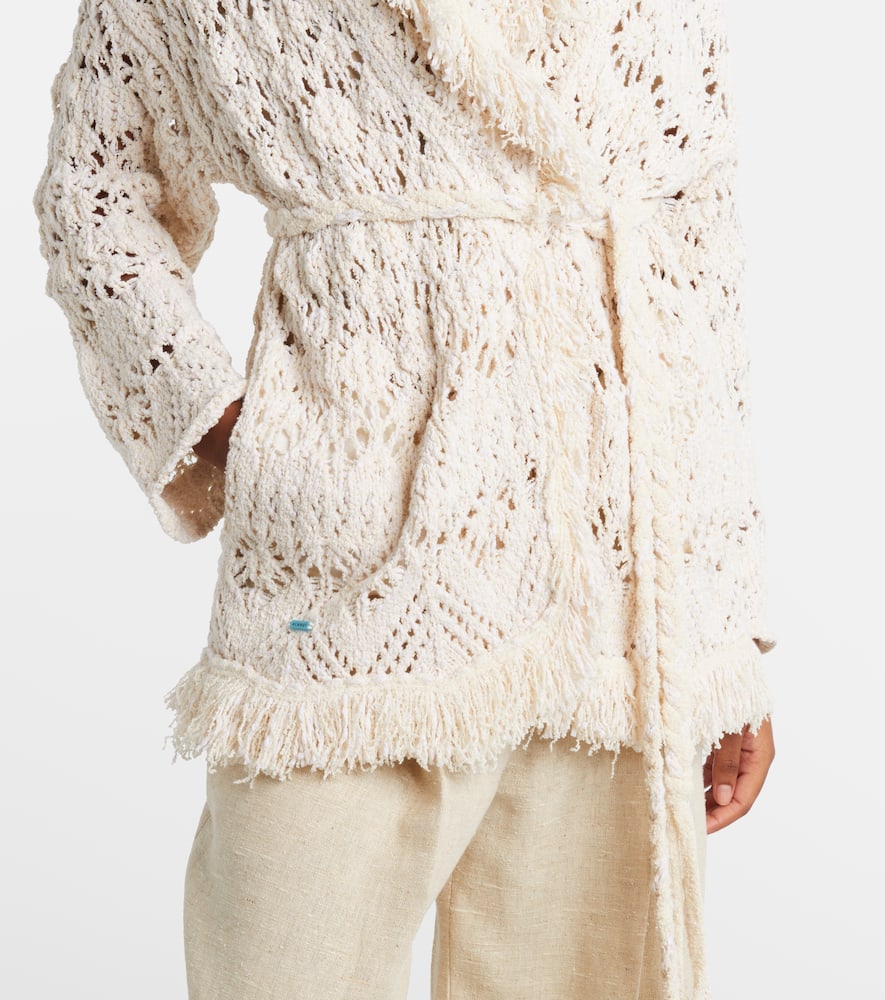Lagoon Romance cotton-blend cardigan