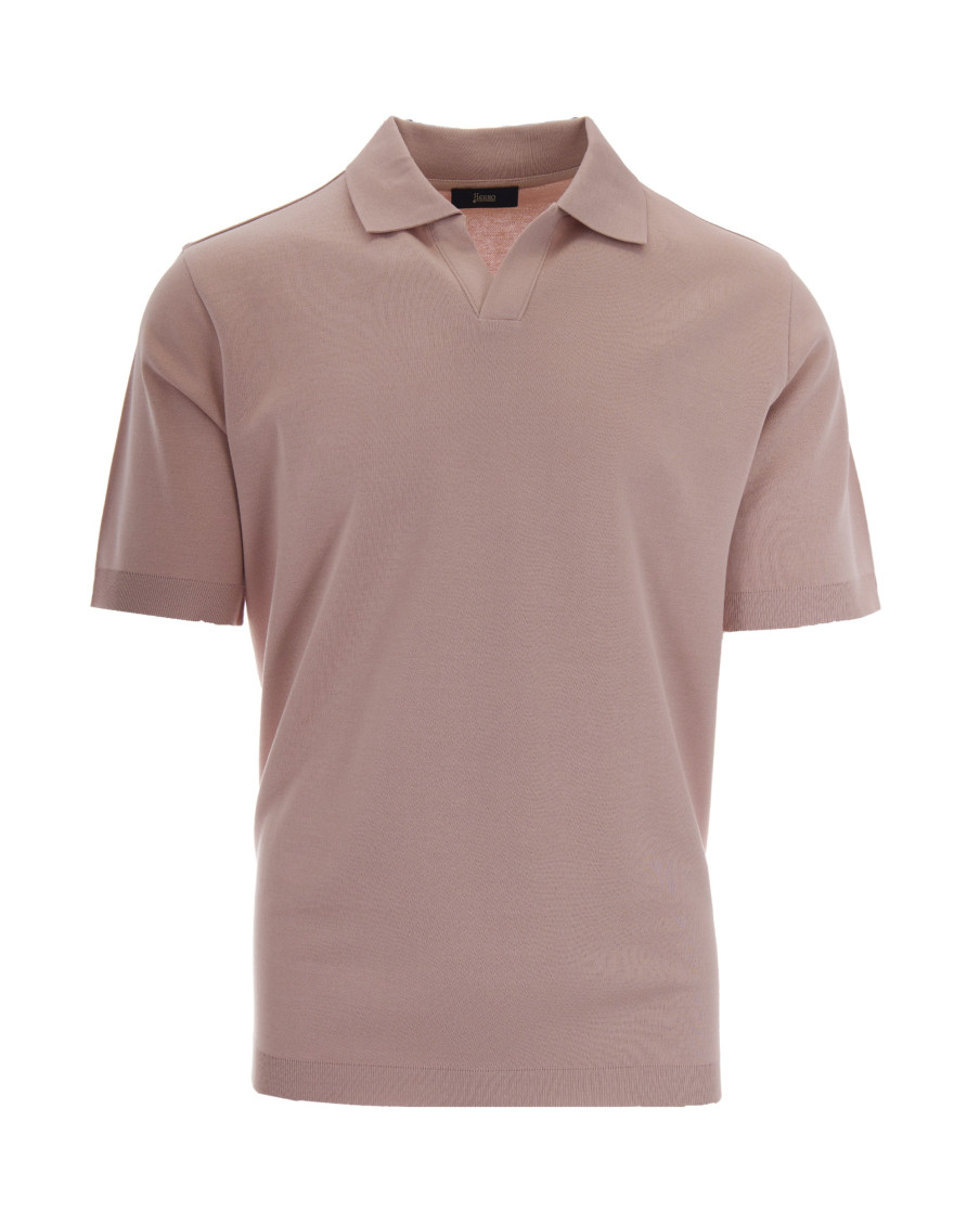 Pink Shirt Collar Polo