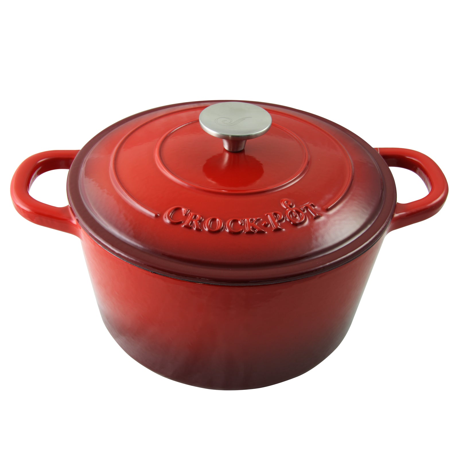 Artisan 5 Quart Round Enameled Cast Iron Dutch Oven in Scarlet Red