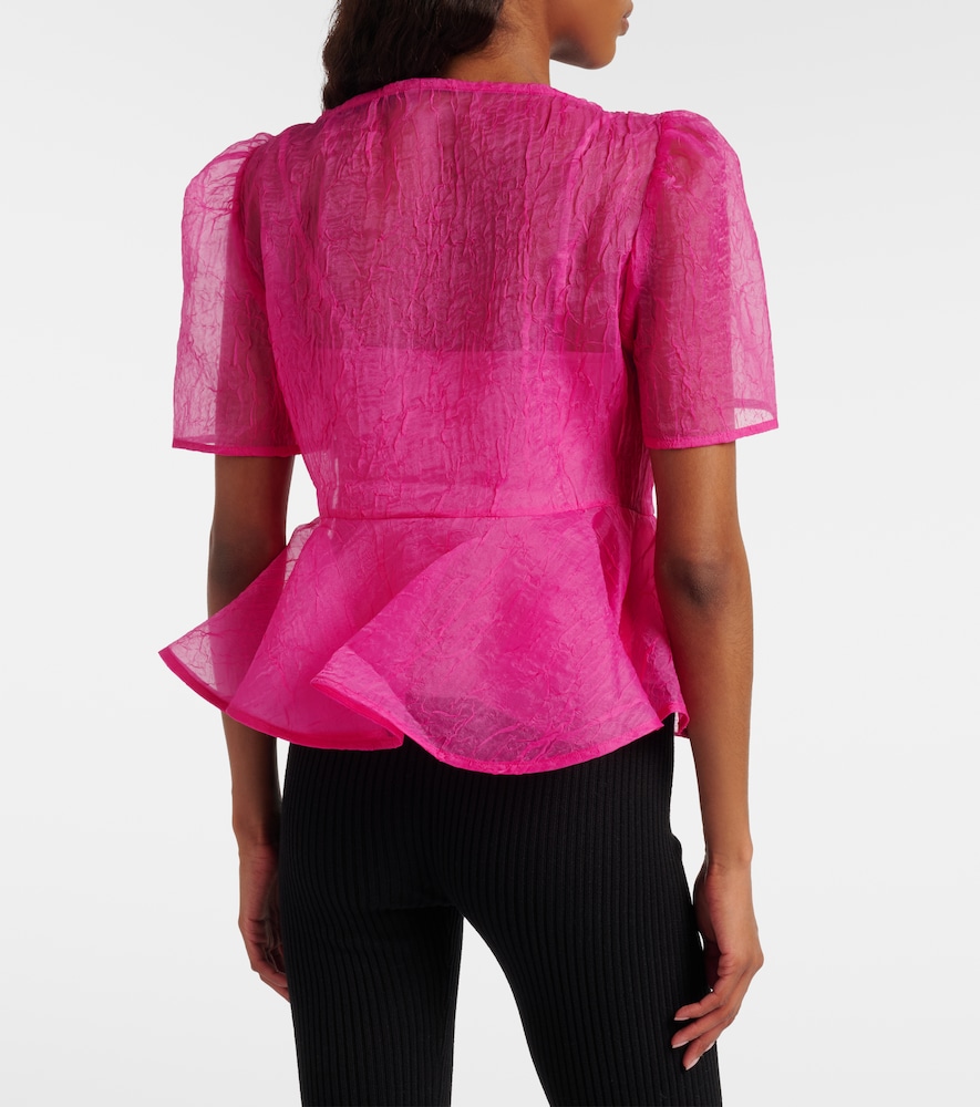 Organza peplum top