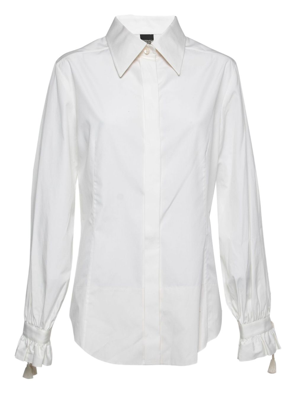 Long-sleeve button-up shirt - White