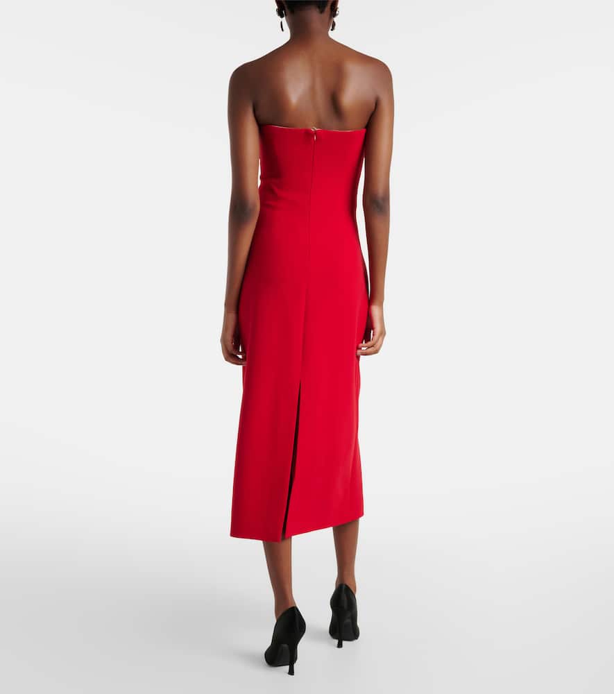 Wool-blend bustier dress