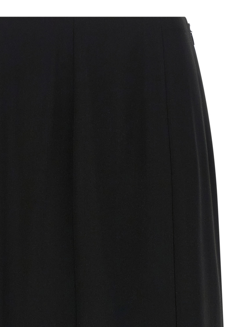 Black Crpe De Chine Skirt
