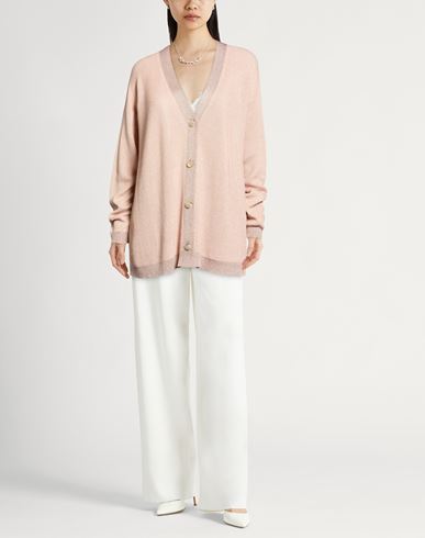 Woman Cardigan Blush Size 10 Cotton, Viscose, Polyester