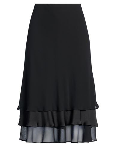 Woman Midi skirt Black Size 8 Polyester