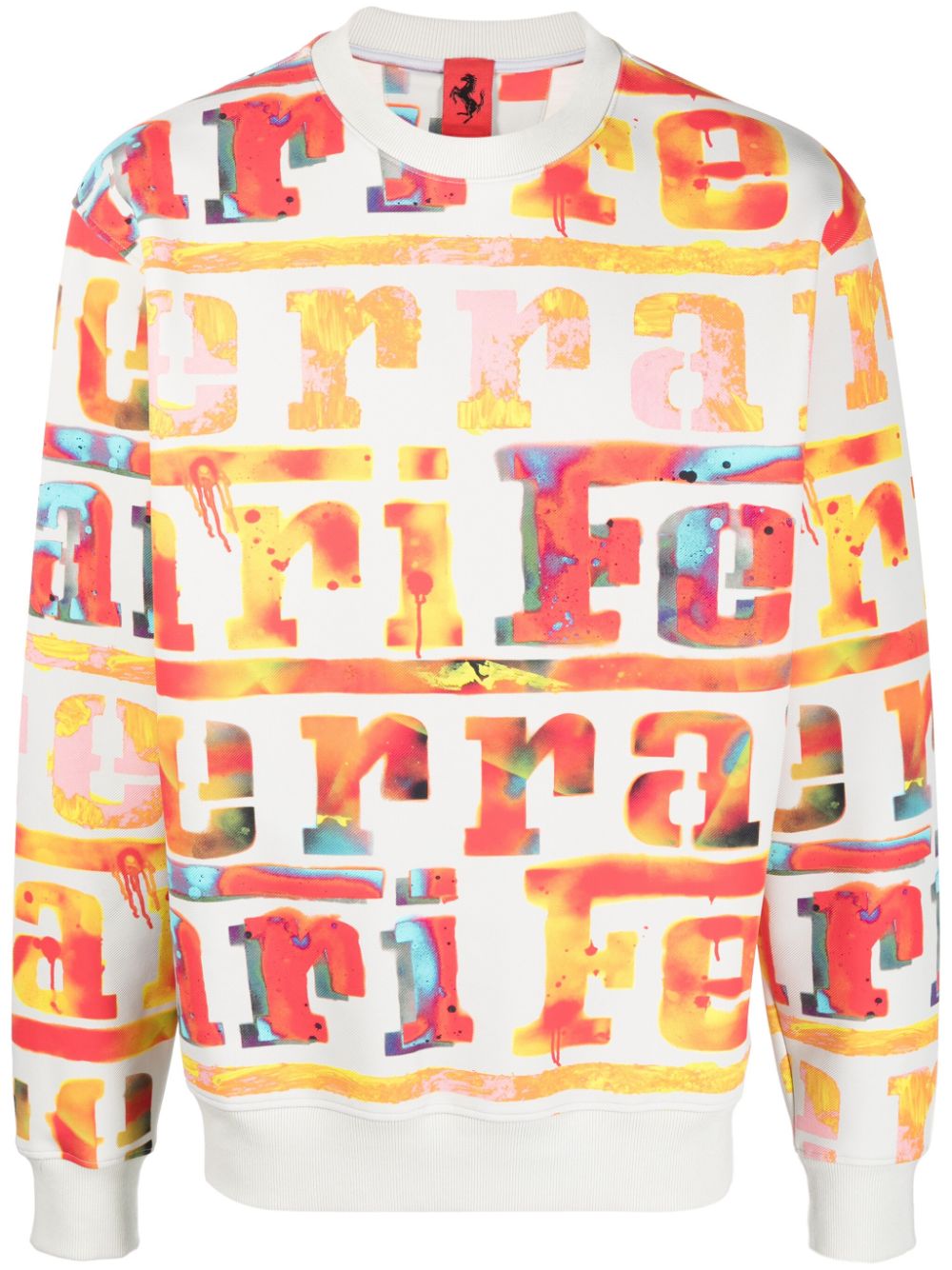 Graffiti logo-pattern sweatshirt - Grey