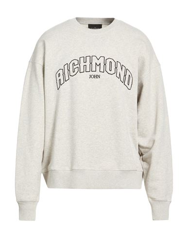 Man Sweatshirt Light grey Size L Cotton