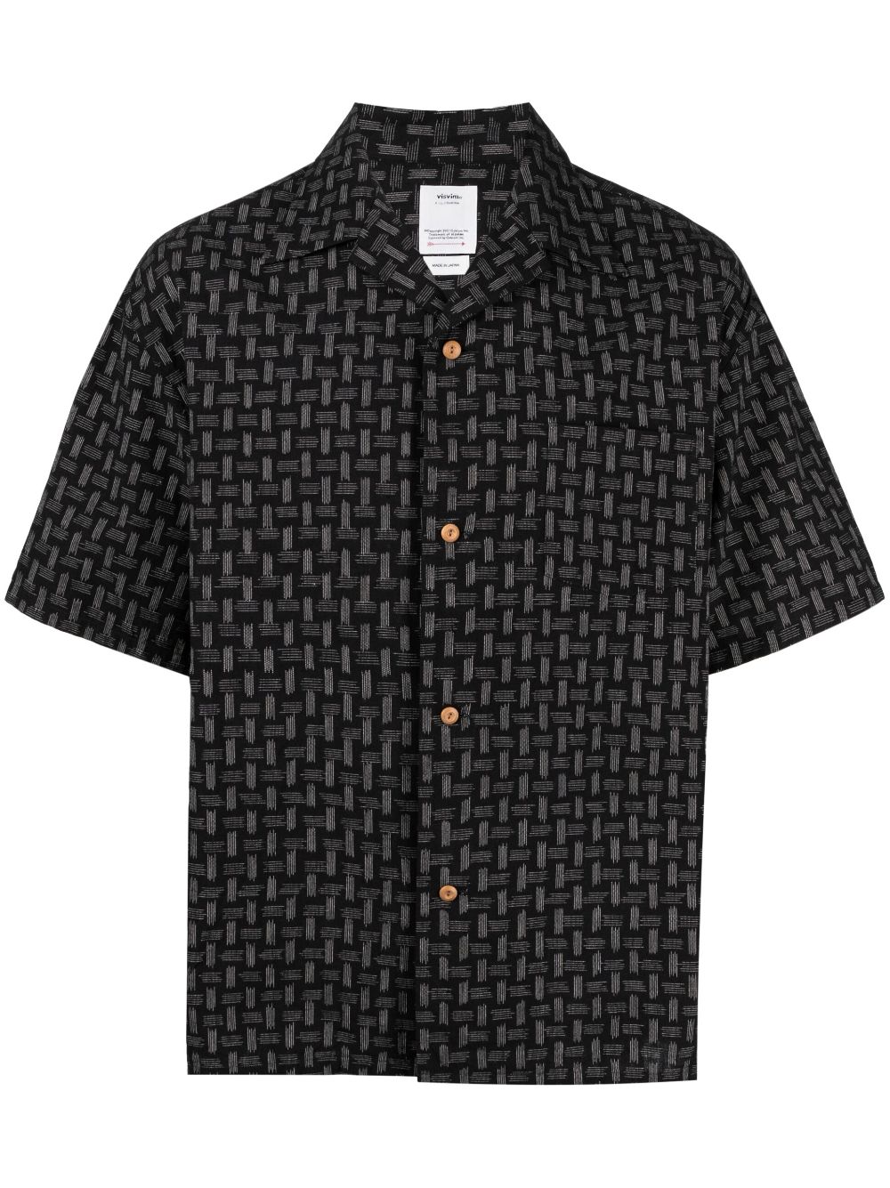 Graphic-print short-sleeve shirt - Black