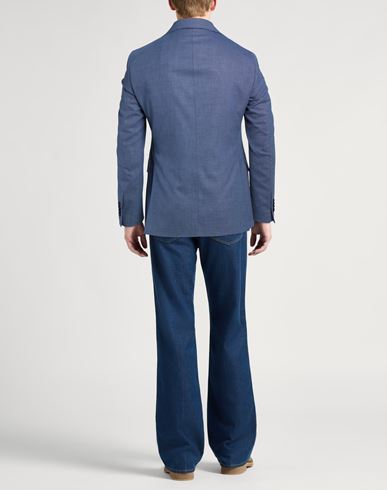 Man Blazer Slate blue Size 40 Polyester, Virgin Wool, Elastane