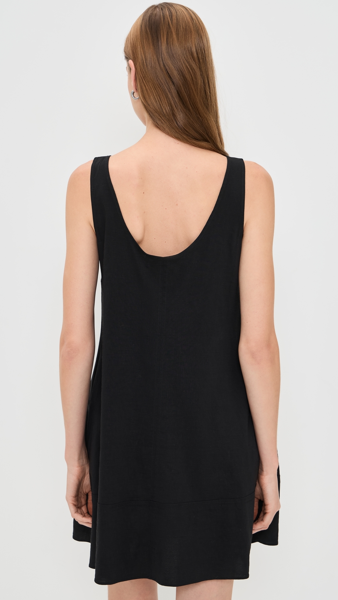 Tank Flare Mini Dress Black