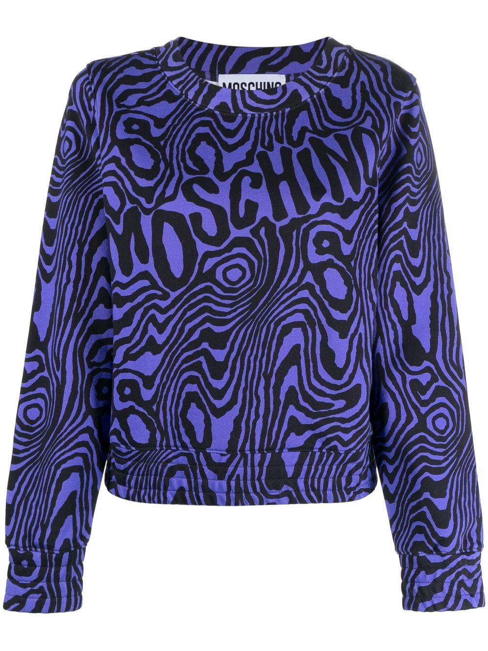 Logo-print cotton sweatshirt - Blue