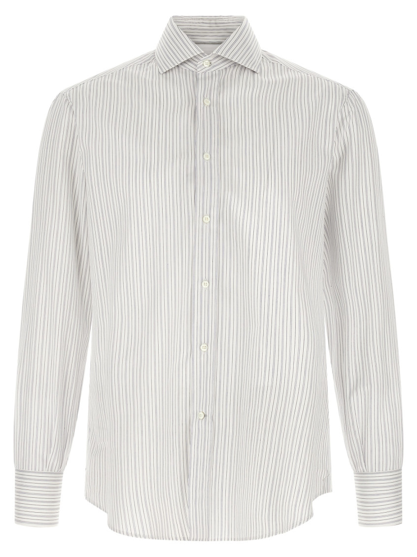 White And Light Blue Cotton Shirt